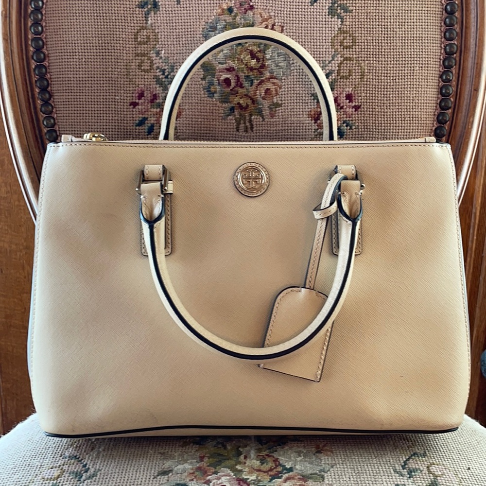 Almost “Like New!” TORY BURCH “Dena” Genuine Safiano Leather Bag | RRP $495